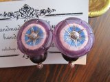 画像: 六弁の花冠(青、ピンク、紫)ピアス